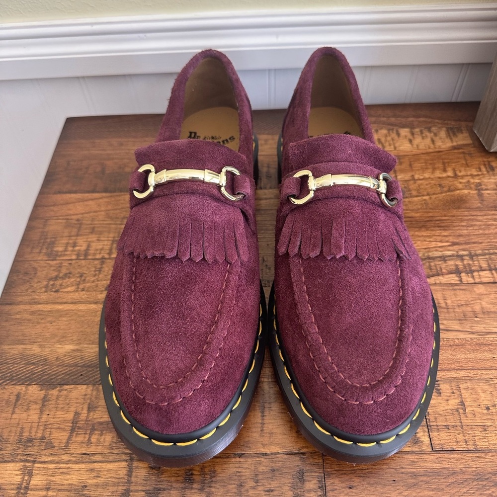 Doc Marten ADRIAN SNAFFLE SUEDE LOAFERS PLUM DESERT OASIS SUEDE Men 9 Women’s 10